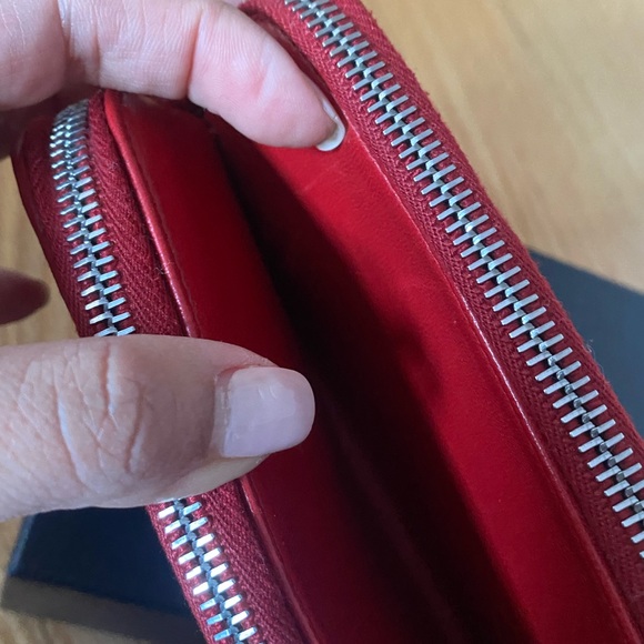 Prada Red Chevron Leather Chain Bag - Picture 11 of 13